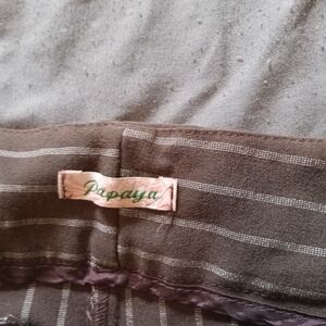 Papaya Brown Striped Garment